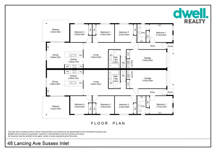 Floorplan of Homely semi-detached listing, 48B Lancing Avenue, Sussex Inlet NSW 2540