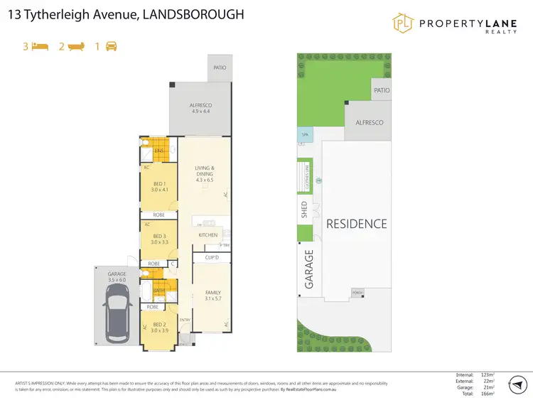 Floorplan of Homely semi-detached listing, 1/13 Tytherleigh Avenue, Landsborough QLD 4550