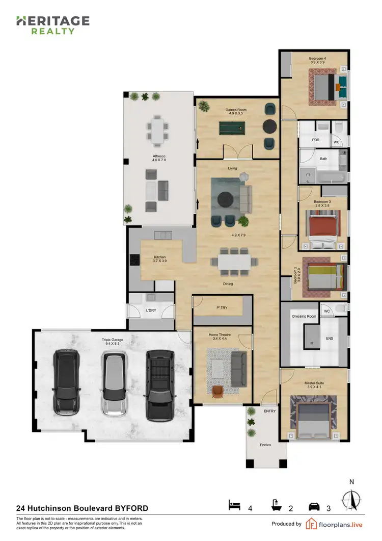 Floorplan of Homely house listing, 24 Hutchinson Boulevard, Byford WA 6122
