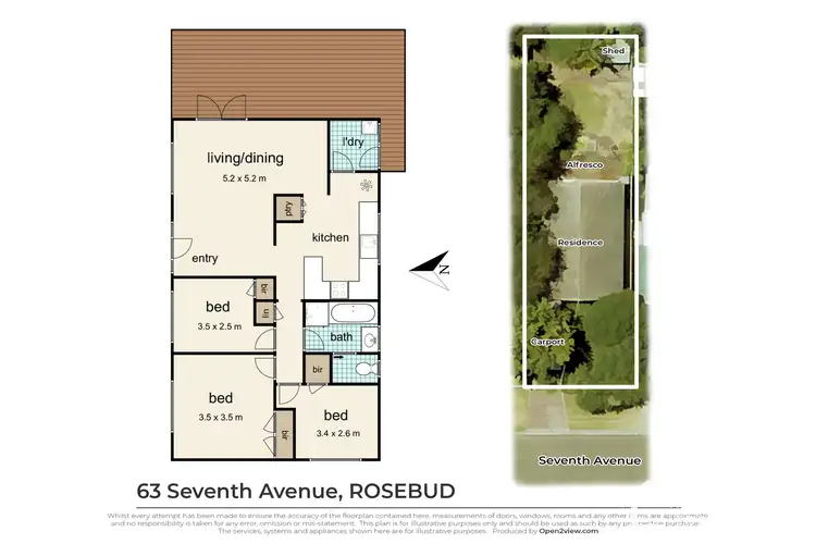 Floorplan of Homely house listing, 63 Seventh Avenue, Rosebud VIC 3939