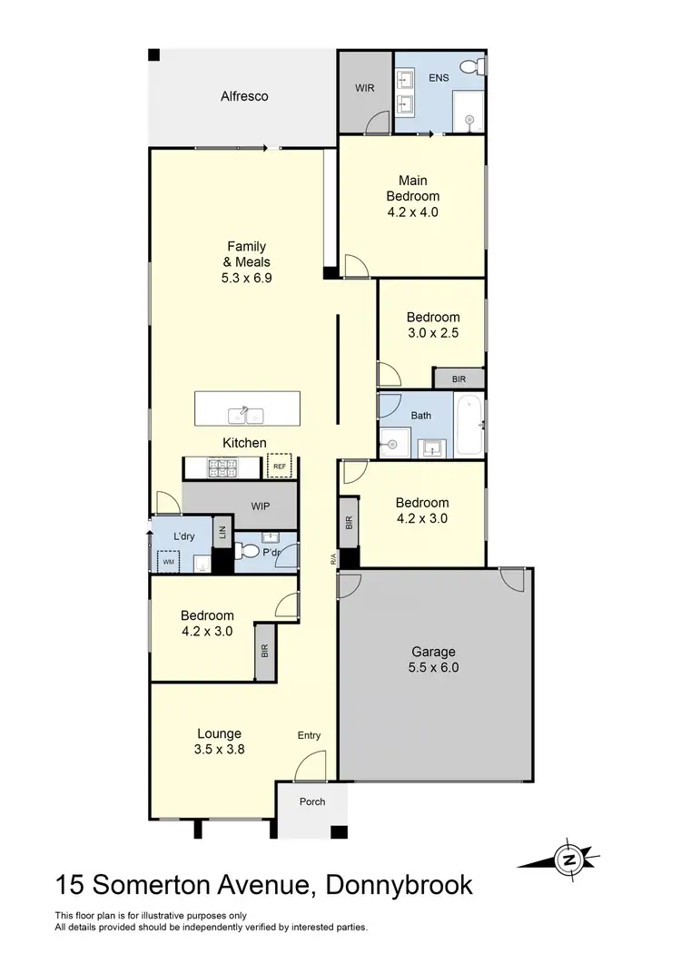 Floorplan of Homely house listing, 15 Somerton Avenue, Donnybrook VIC 3064