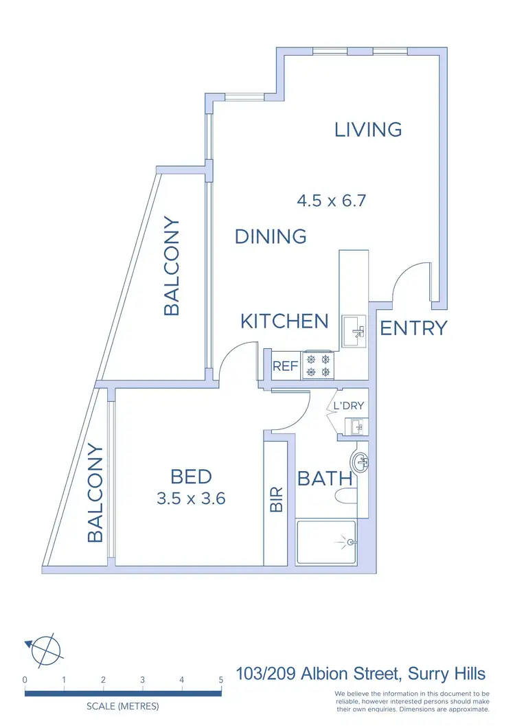 Floorplan of Homely apartment listing, 103/209 Albion Street, Surry Hills NSW 2010