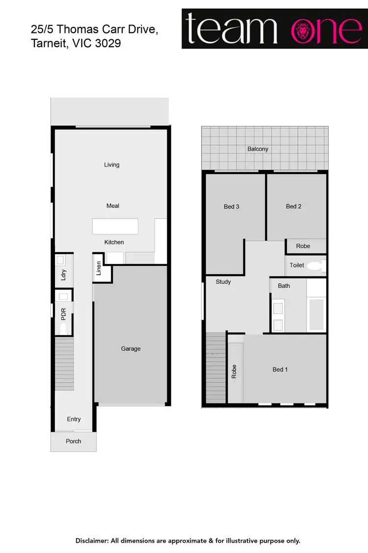 Floorplan of Homely townhouse listing, 25/5 Thomas Carr Drive, Tarneit VIC 3029