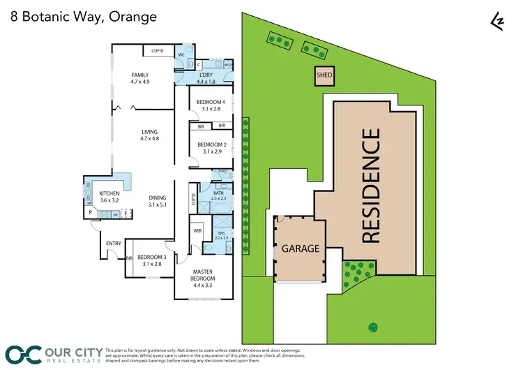 Floorplan of Homely house listing, 8 Botanic Way, Orange NSW 2800