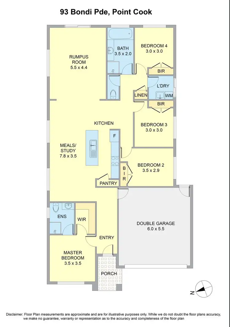 Floorplan of Homely house listing, 93 Bondi Parade, Point Cook VIC 3030