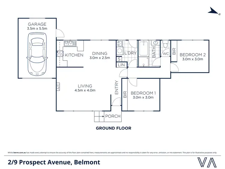 Floorplan of Homely unit listing, 2/9 Prospect Avenue, Belmont VIC 3216