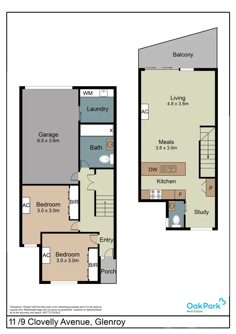 Floorplan of Homely townhouse listing, 11/9 Clovelly Avenue, Glenroy VIC 3046