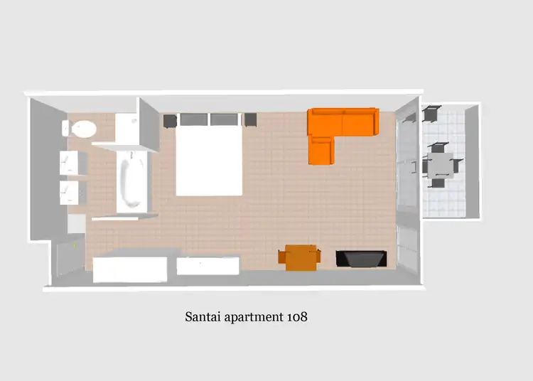 Floorplan of Homely unit listing, Unit 108 Lot 8 Santai Resort/9-13 Dianella Drive, Casuarina NSW 2487