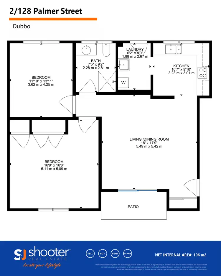 Floorplan of Homely unit listing, 2/128 Palmer Street, Dubbo NSW 2830