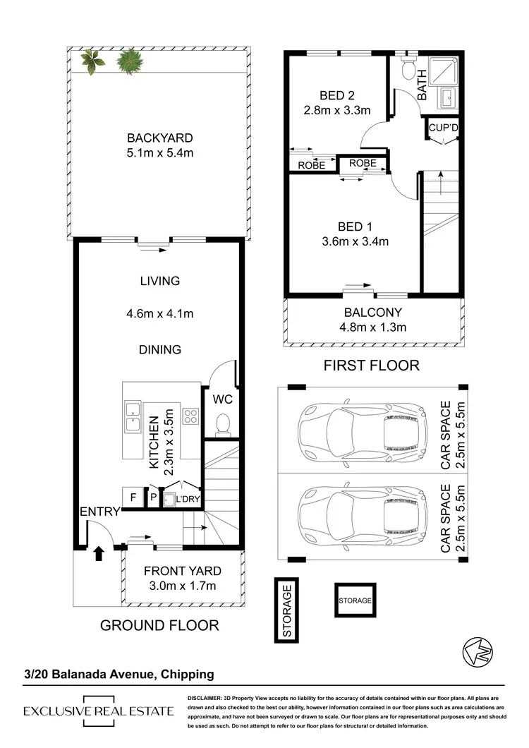 Floorplan of Homely townhouse listing, 3/20-22 Balanada Avenue, Chipping Norton NSW 2170