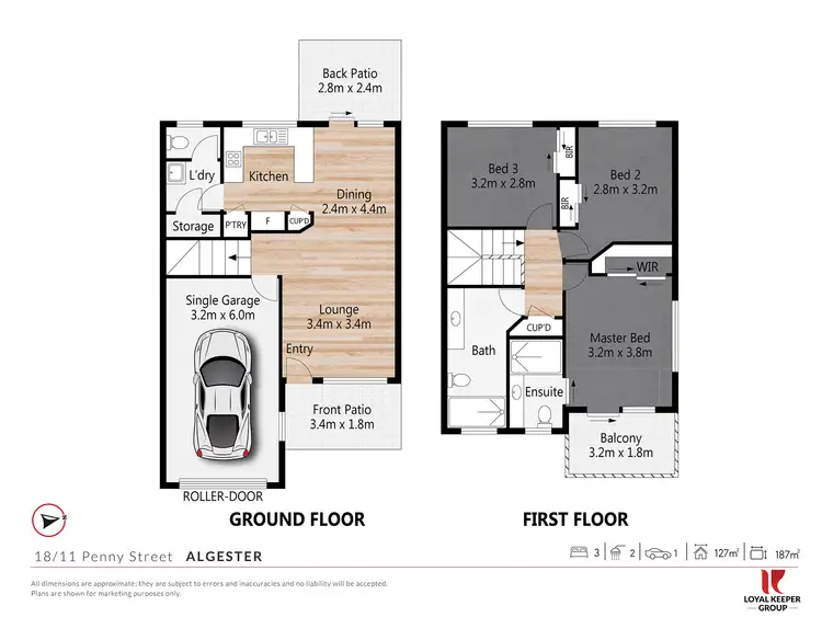 Floorplan of Homely townhouse listing, 18/11 PENNY STREET, Algester QLD 4115