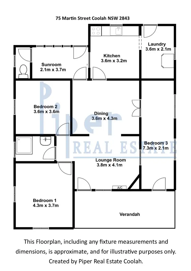Floorplan of Homely house listing, 75 Martin Street, Coolah NSW 2843