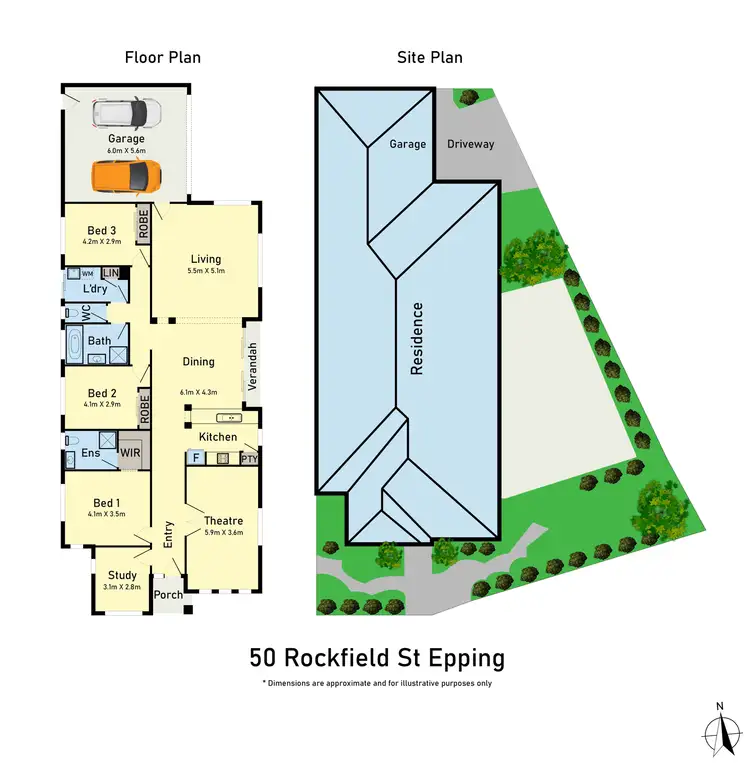 Floorplan of Homely house listing, 50 Rockfield Street, Epping VIC 3076
