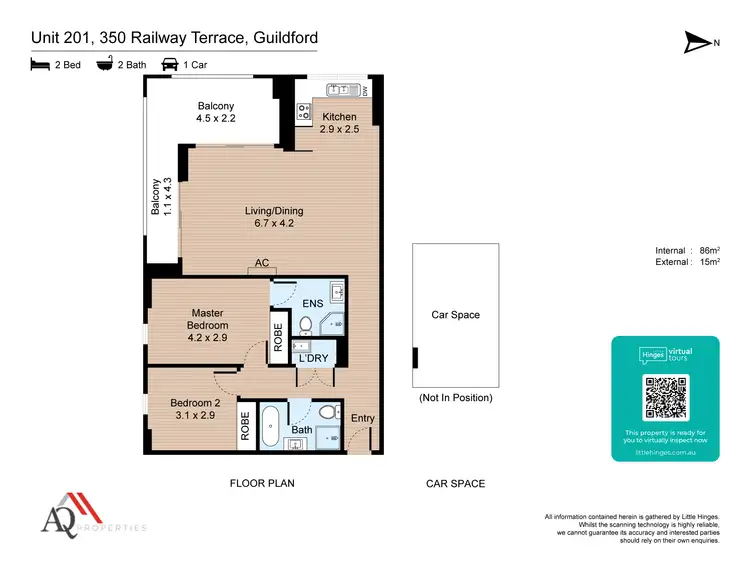 Floorplan of Homely apartment listing, 201/350 RAILWAY TERRACE, Guildford NSW 2161