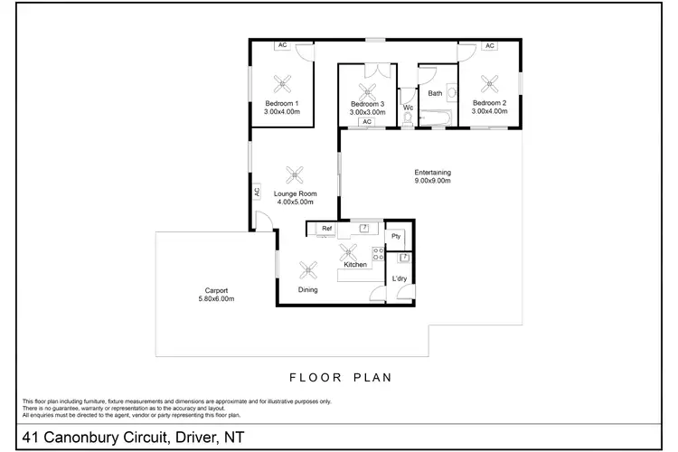 Floorplan of Homely house listing, 41 Canonbury Circuit, Driver NT 830