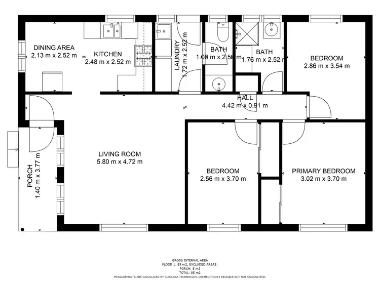 Floorplan of Homely house listing, 130 Lyall Street, Lamington WA 6430