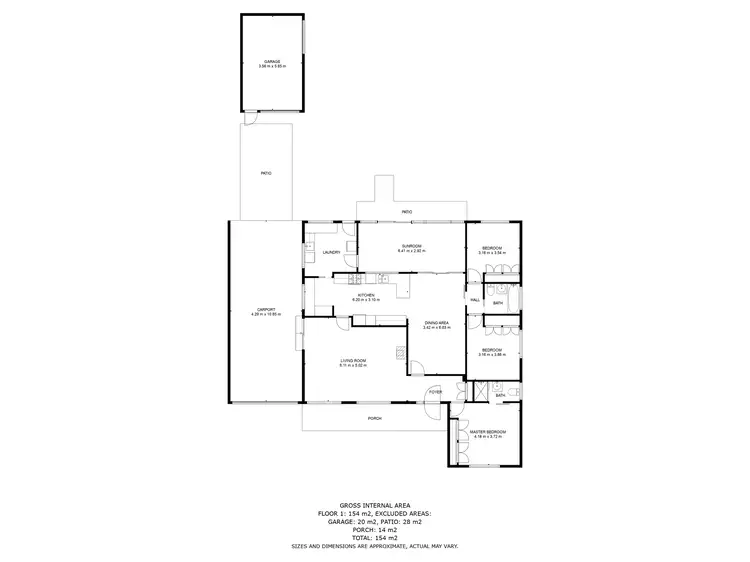 Floorplan of Homely house listing, 33 Jarrah Street, Wodonga VIC 3690