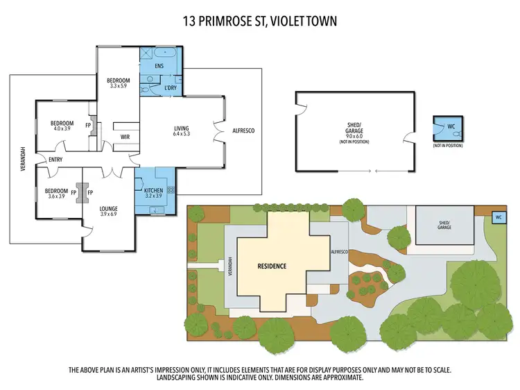 Floorplan of Homely house listing, 13 Primrose Street, Violet Town VIC 3669