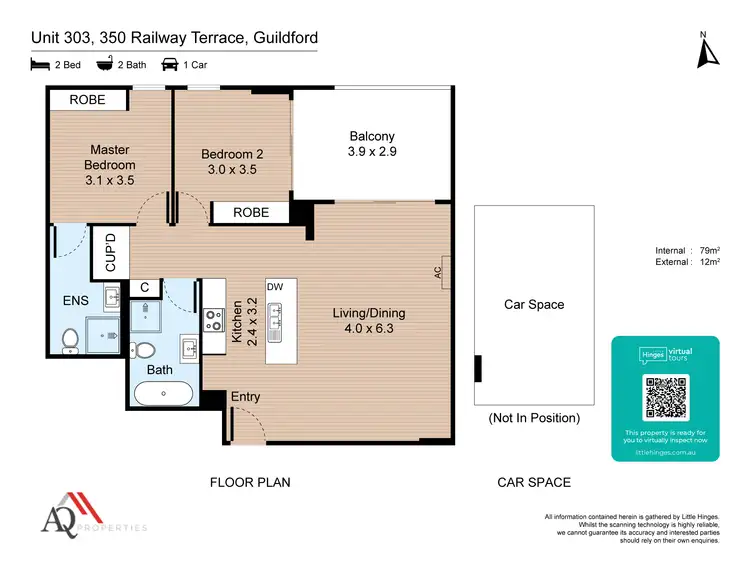 Floorplan of Homely apartment listing, 303/350 RAILWAY TERRACE, Guildford NSW 2161