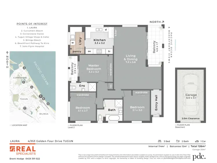 Floorplan of Homely unit listing, 4/353 Golden Four Drive, Tugun QLD 4224