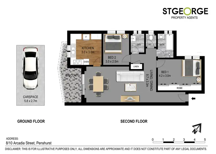 Floorplan of Homely apartment listing, 8/10 Arcadia Street, Penshurst NSW 2222