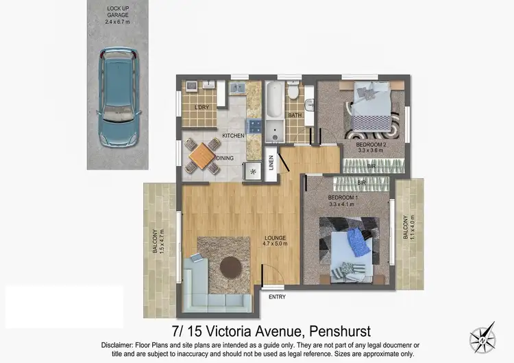 Floorplan of Homely apartment listing, 7/15 Victoria Avenue, Penshurst NSW 2222