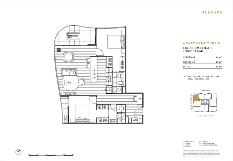 Floorplan of Homely apartment listing, 1108/139 Scarborough Street, Southport QLD 4215