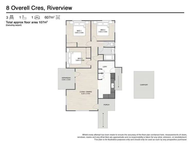 Floorplan of Homely house listing, 8 Overell Crescent, Riverview QLD 4303