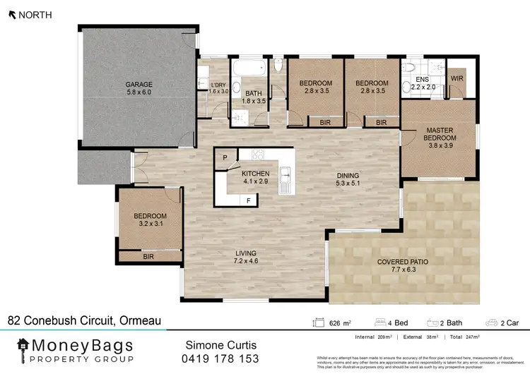 Floorplan of Homely house listing, 82 Conebush Circuit, Ormeau QLD 4208