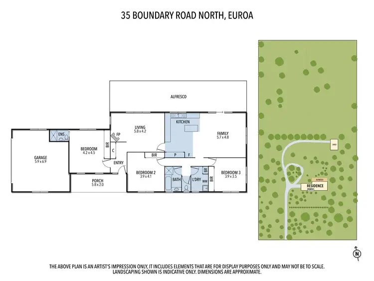 Floorplan of Homely rural property listing, 35 Boundary Road North, Euroa VIC 3666