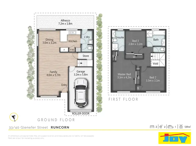 Floorplan of Homely townhouse listing, 33/40 Glenefer Street, Runcorn QLD 4113
