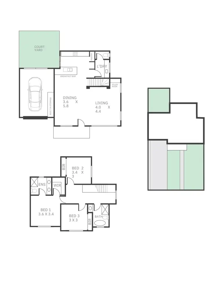 Floorplan of Homely townhouse listing, 1/20 South Street, Hadfield VIC 3046