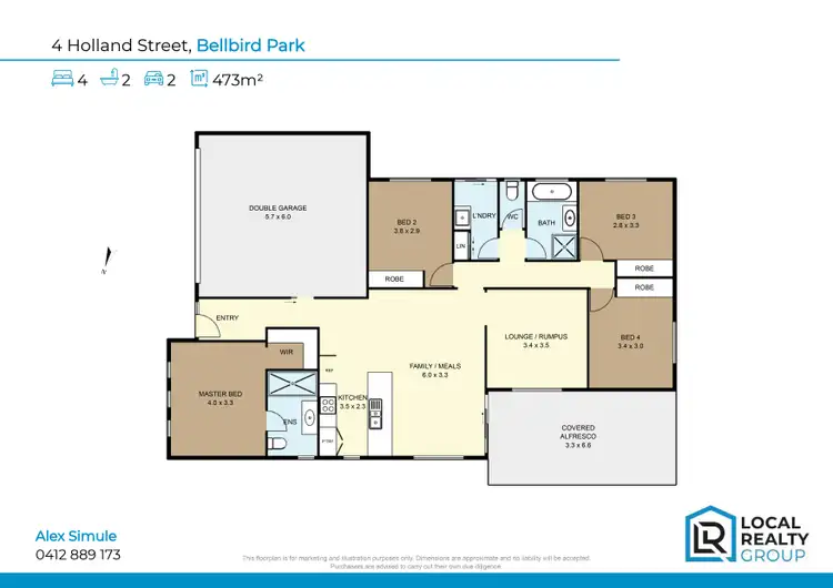 Floorplan of Homely house listing, 4 Holland Street, Bellbird Park QLD 4300