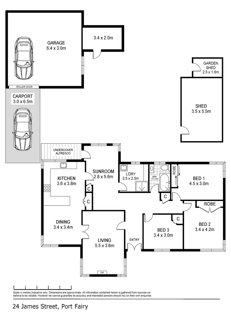 Floorplan of Homely house listing, 24 James Street, Port Fairy VIC 3284