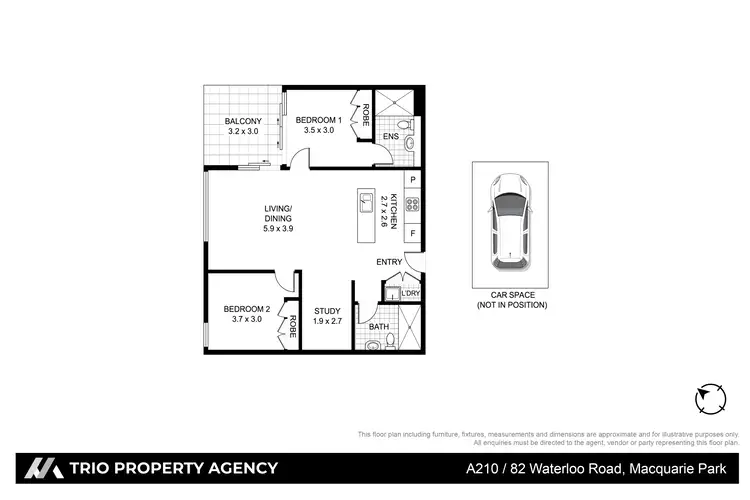 Floorplan of Homely apartment listing, A210/82 Waterloo Road, Macquarie Park NSW 2113