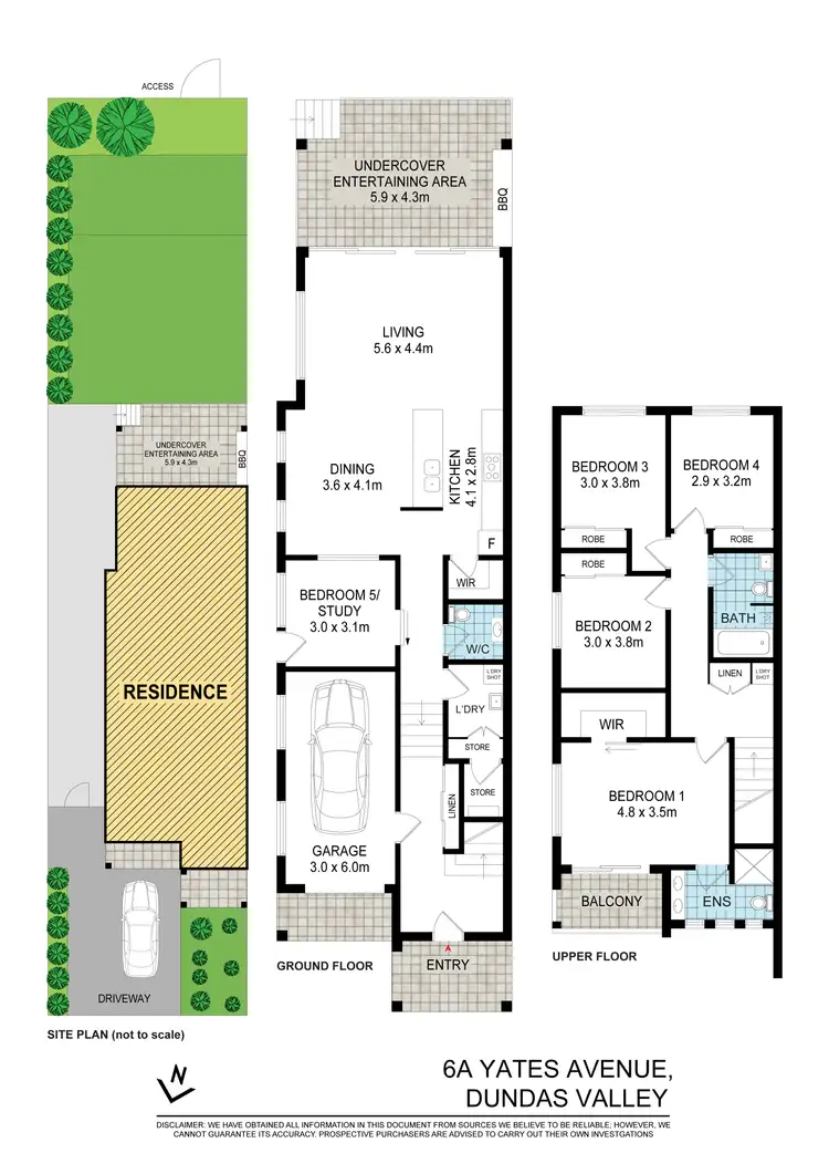 Floorplan of Homely semi-detached listing, 6a Yates Avenue, Dundas Valley NSW 2117