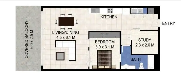 Floorplan of Homely apartment listing, 403/41 Harbour Town Drive, Biggera Waters QLD 4216