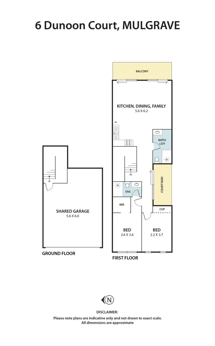 Floorplan of Homely apartment listing, level 1/6 Dunoon Court, Mulgrave VIC 3170