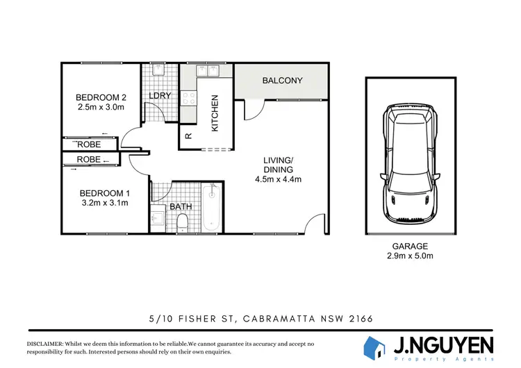 Floorplan of Homely unit listing, 5/10 Fisher Street, Cabramatta NSW 2166