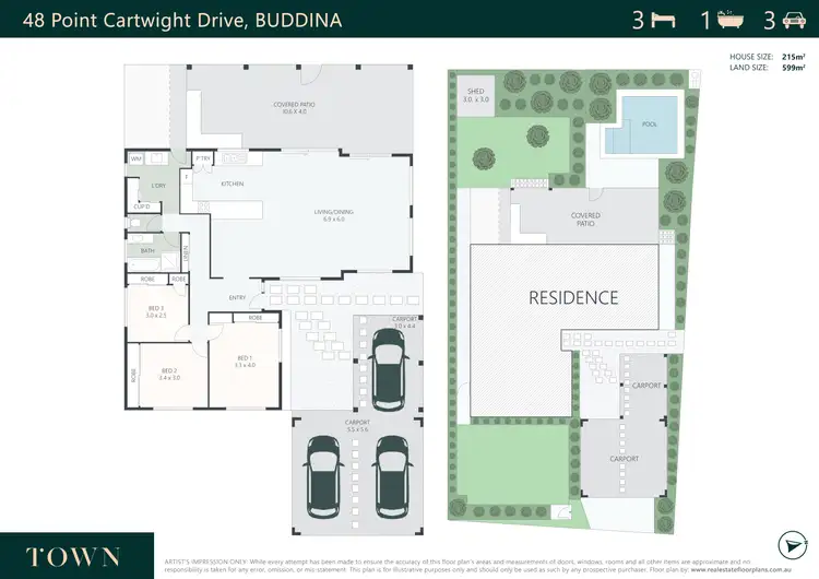 Floorplan of Homely house listing, 48 Point Cartwright Drive, Buddina QLD 4575