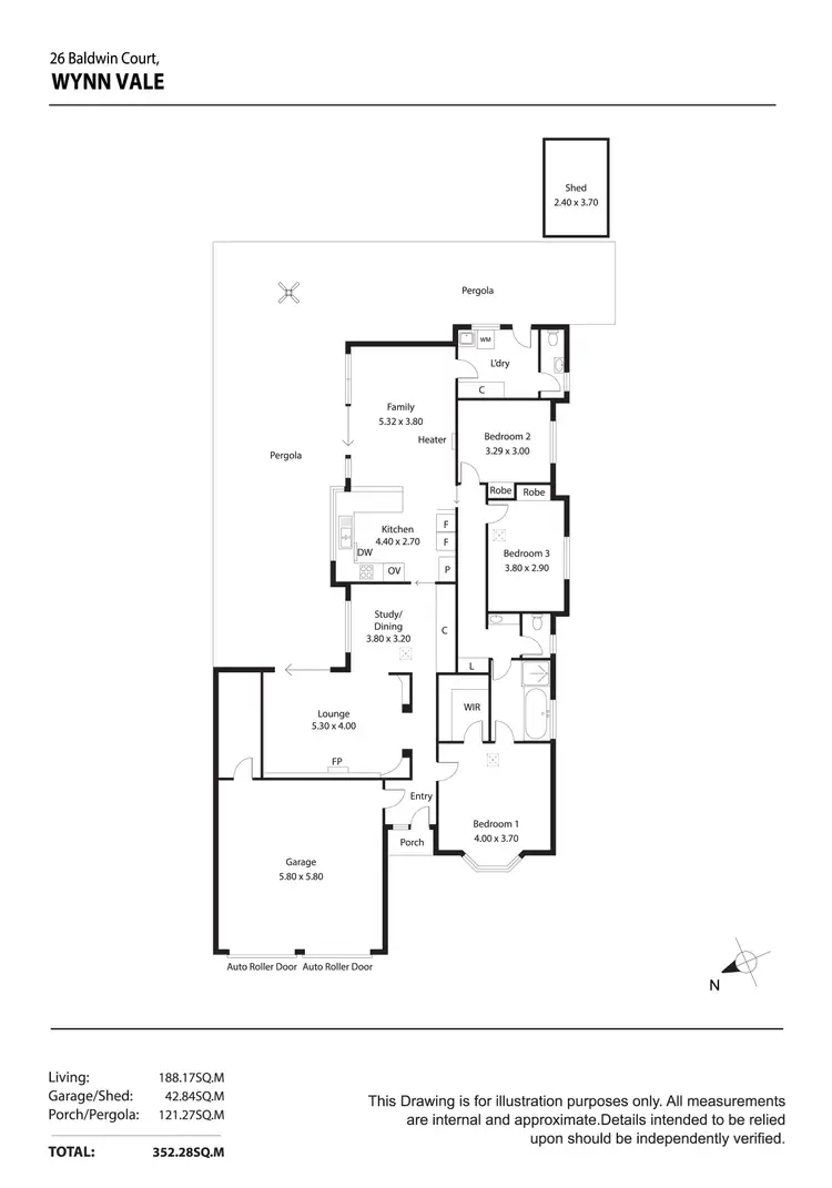 Floorplan of Homely house listing, 26 Baldwin Court, Wynn Vale SA 5127