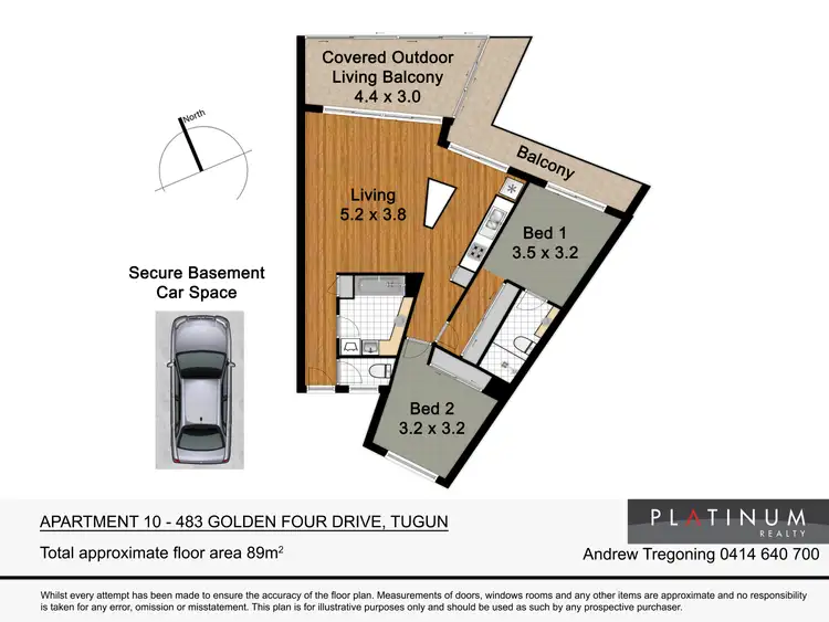 Floorplan of Homely unit listing, 10/479 Golden Four Drive, Tugun QLD 4224