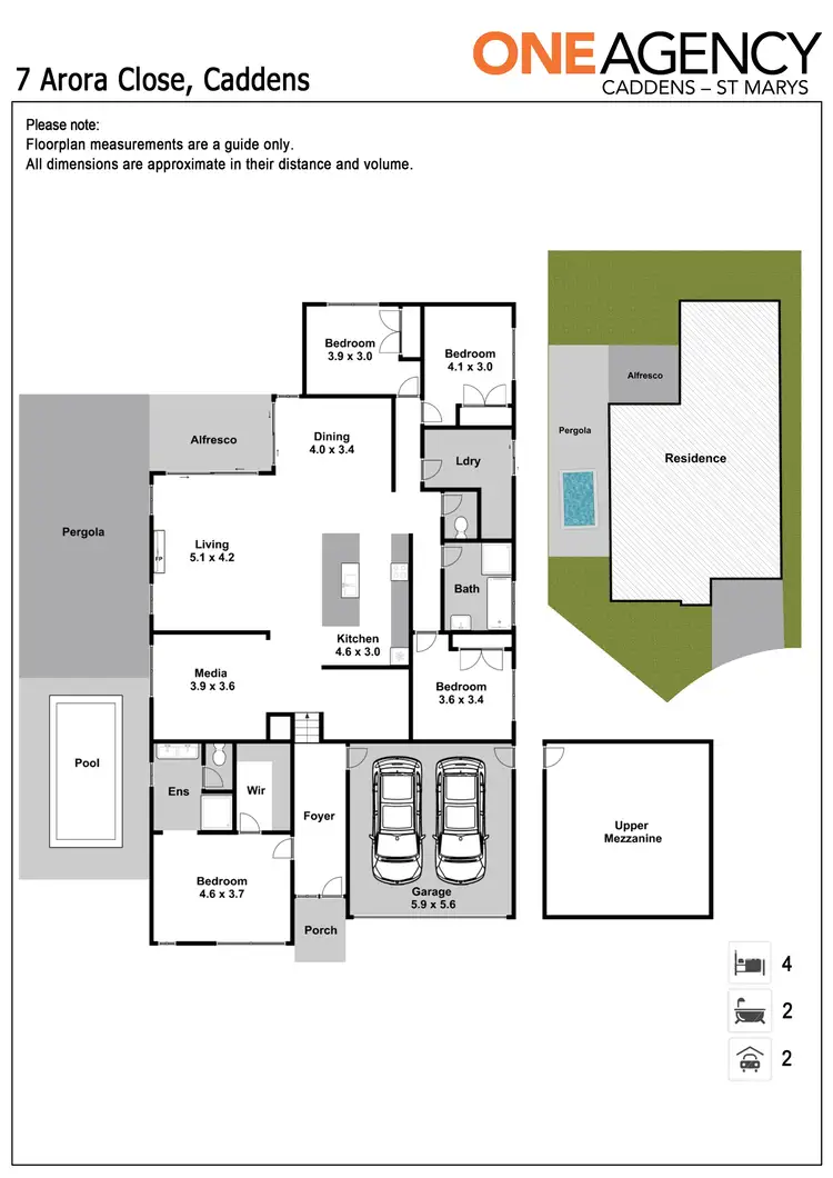 Floorplan of Homely house listing, 7 Arora Close, Caddens NSW 2747