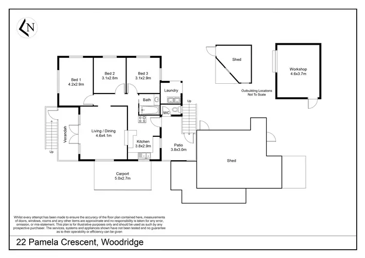 Floorplan of Homely house listing, 22 Pamela Crescent, Woodridge QLD 4114