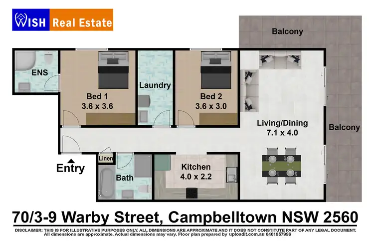 Floorplan of Homely apartment listing, 70/3 Warby Street, Campbelltown NSW 2560