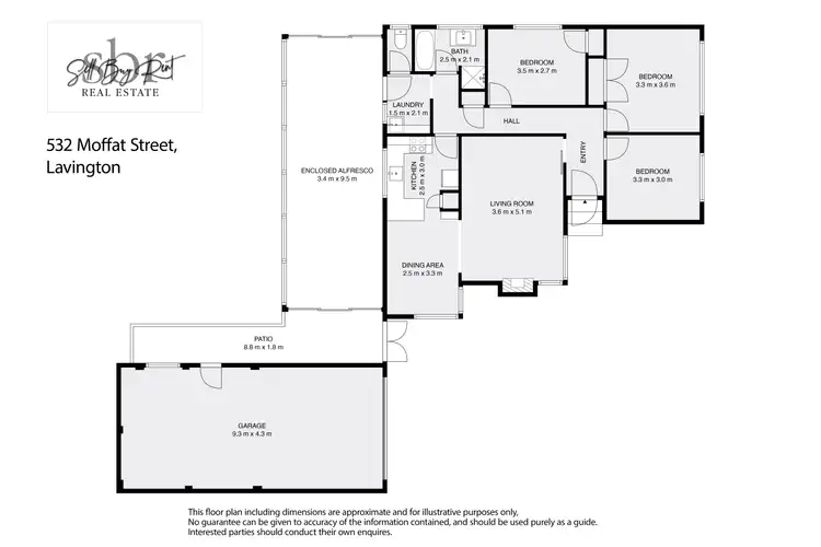 Floorplan of Homely house listing, 532 MOFFAT STREET, Lavington NSW 2641