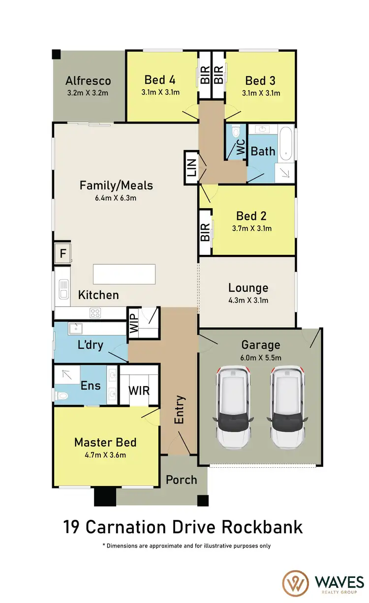 Floorplan of Homely house listing, 19 Carnation Drive, Rockbank VIC 3335
