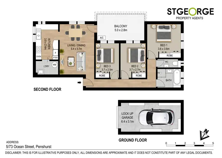 Floorplan of Homely apartment listing, 5/73 Ocean Street, Penshurst NSW 2222