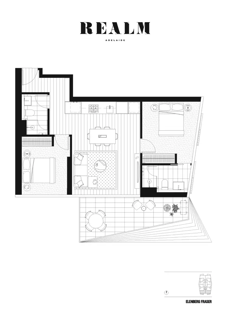 Floorplan of Homely apartment listing, 2710/17 Austin Street, Adelaide SA 5000