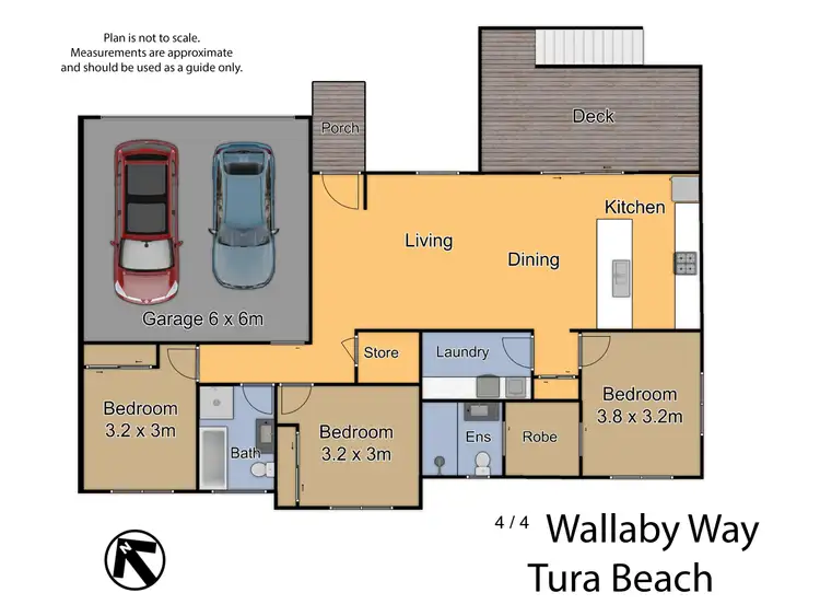 Floorplan of Homely semi-detached listing, unit 4/4 Wallaby Way, Tura Beach NSW 2548